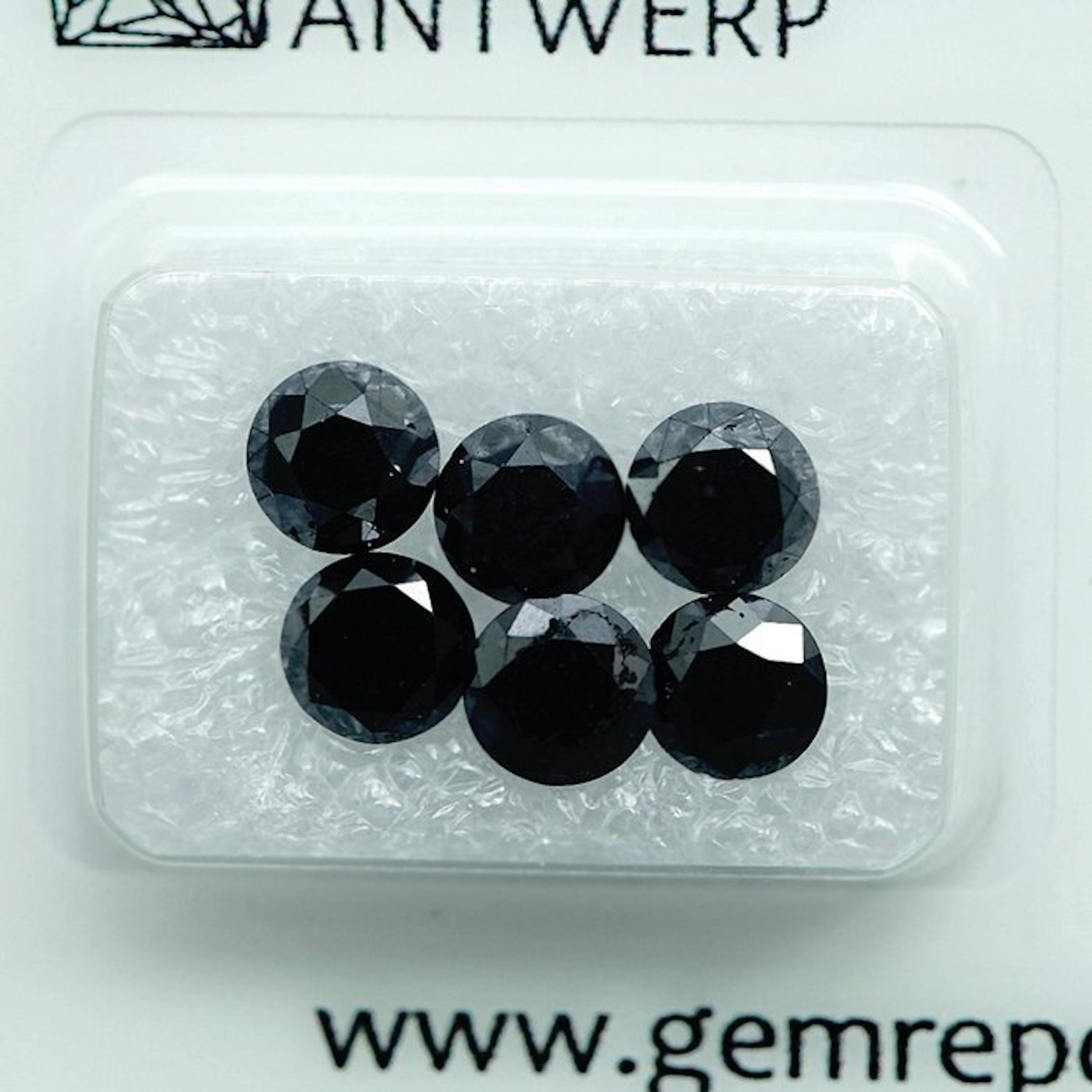 6 pcs Diamond (Colour-treated) - 4.04 ct - Round - Fancy...