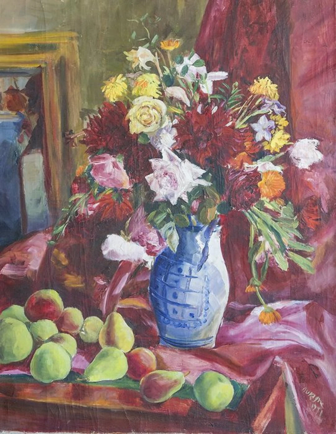 Adrien Dupa (1889-1980) - Fleurs au vase