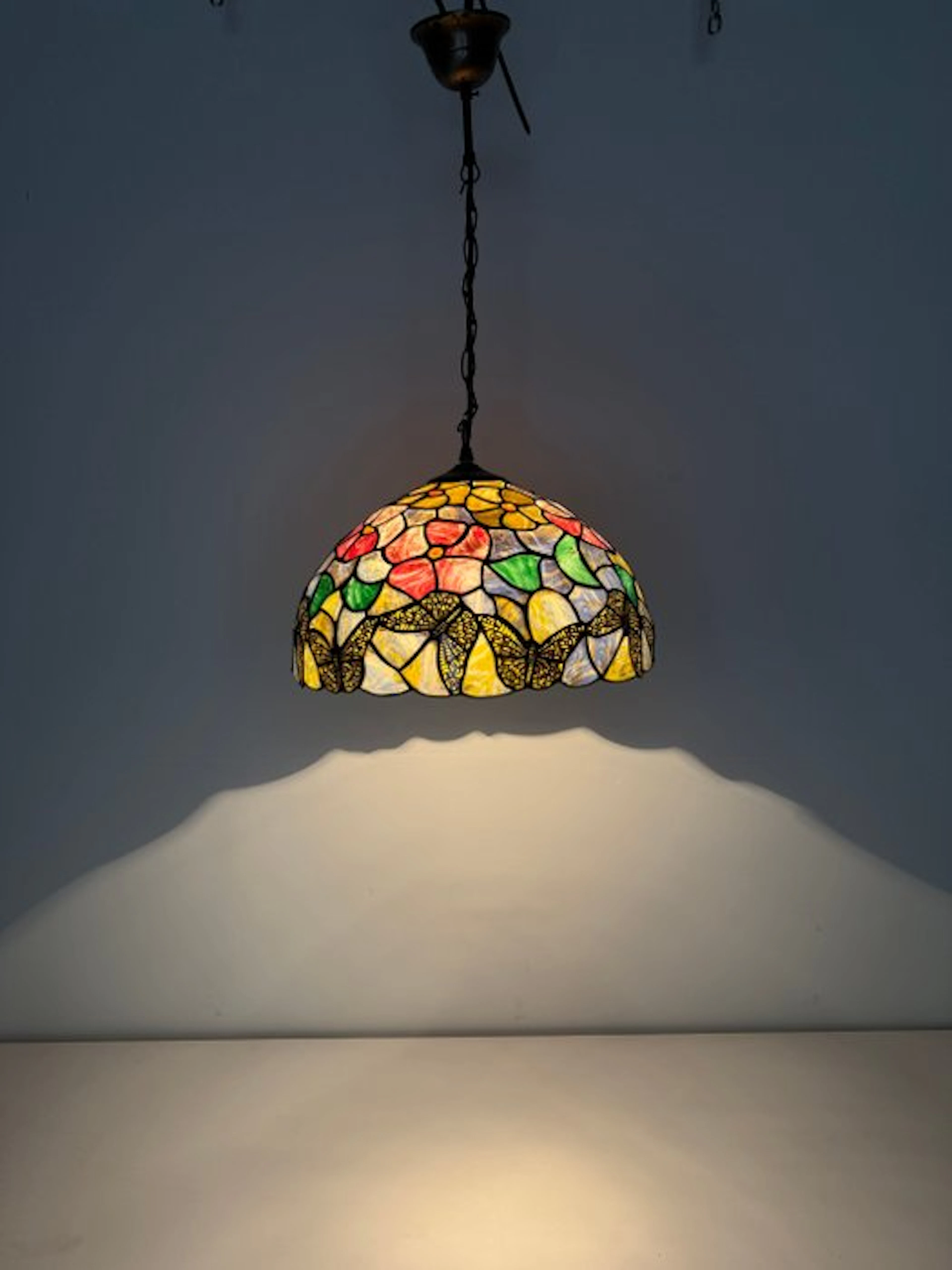 Pendant ceiling lamp - Stained glass - Tiffany style