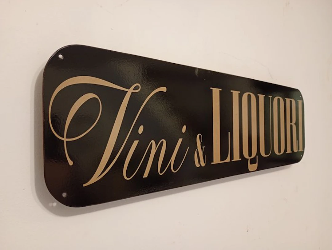 Marchesin insegne Rovigo - Iron sign - Vini e liquori - Advertising sign - Iron