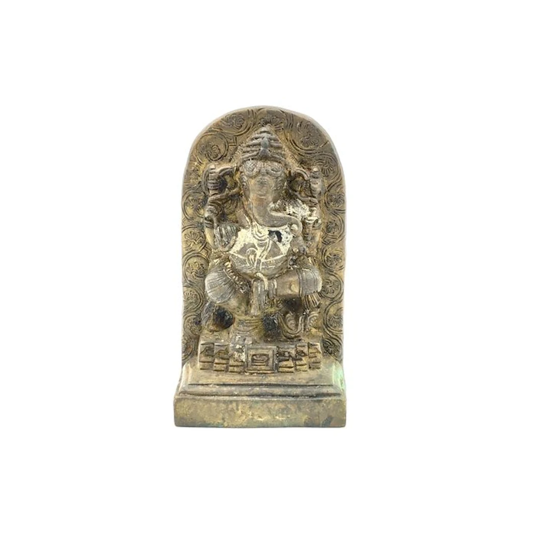 Khmer Mixed Metal Ganesha Statue Talisman - 128 mm