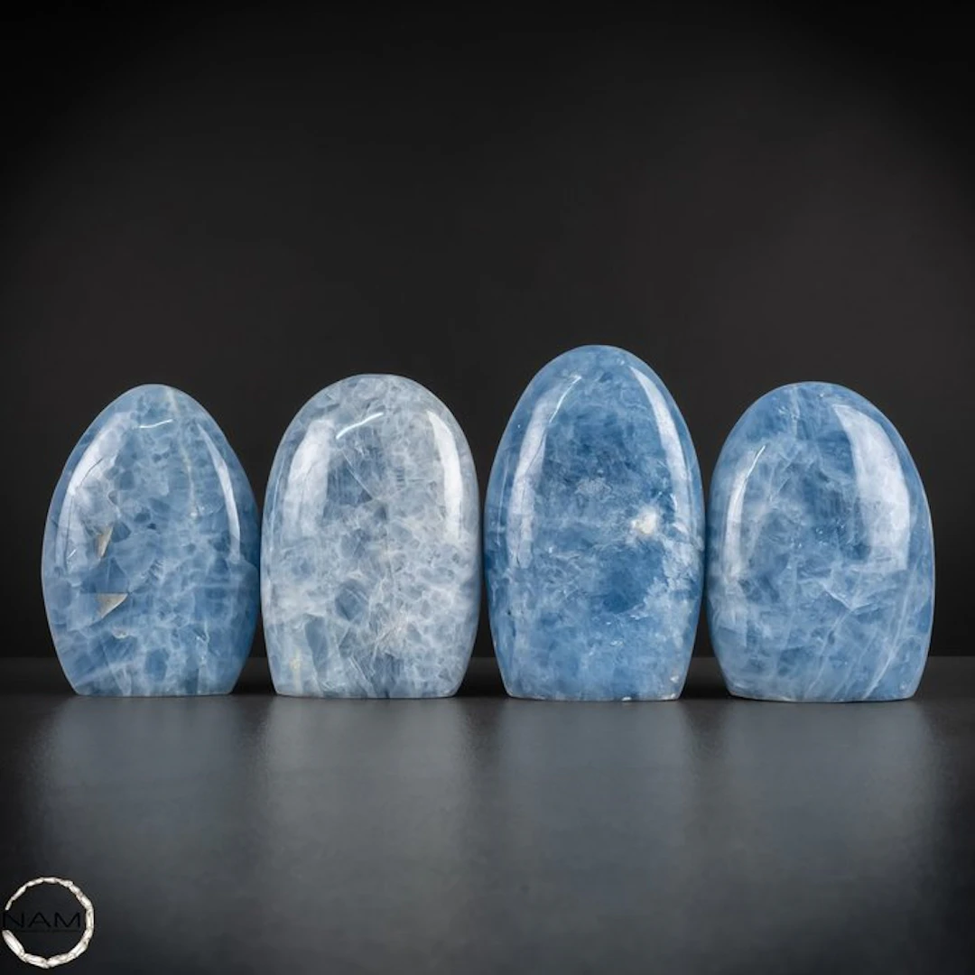 Blue Calcite Freeform – Soft elegance in celestial blue...