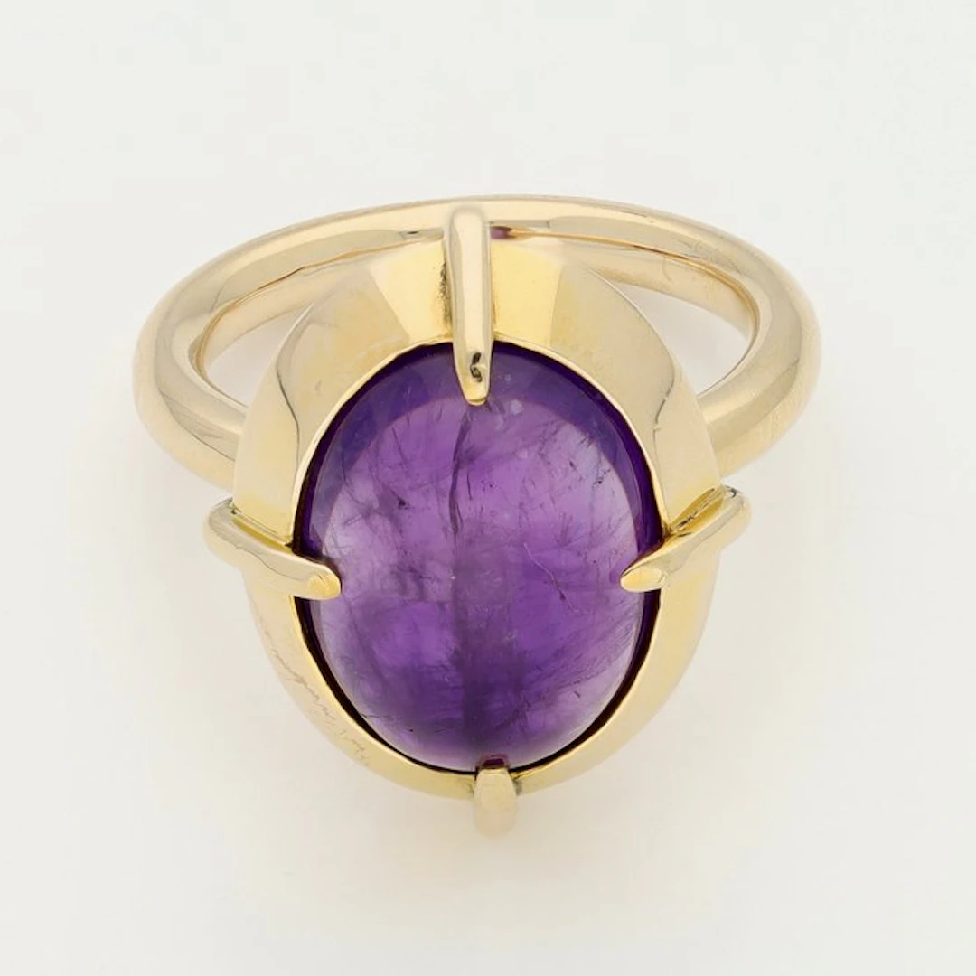 Ring - 14 kt. Yellow gold - Amethyst
