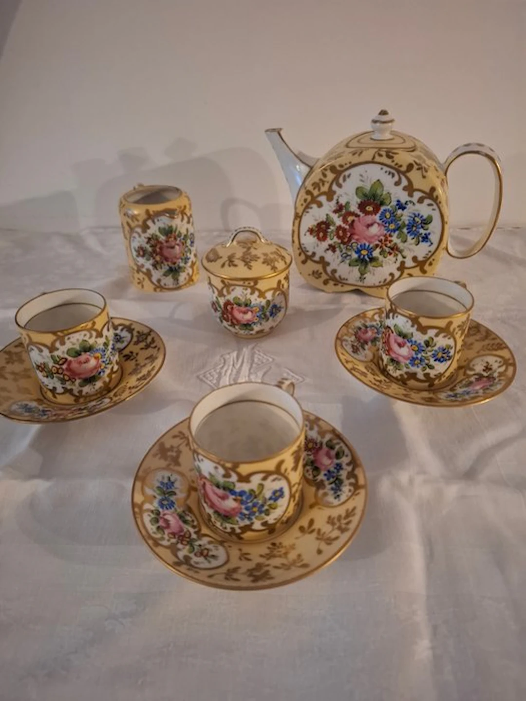 Limoges - Alfred Lanternier - Coffee service (6) - Porcelain