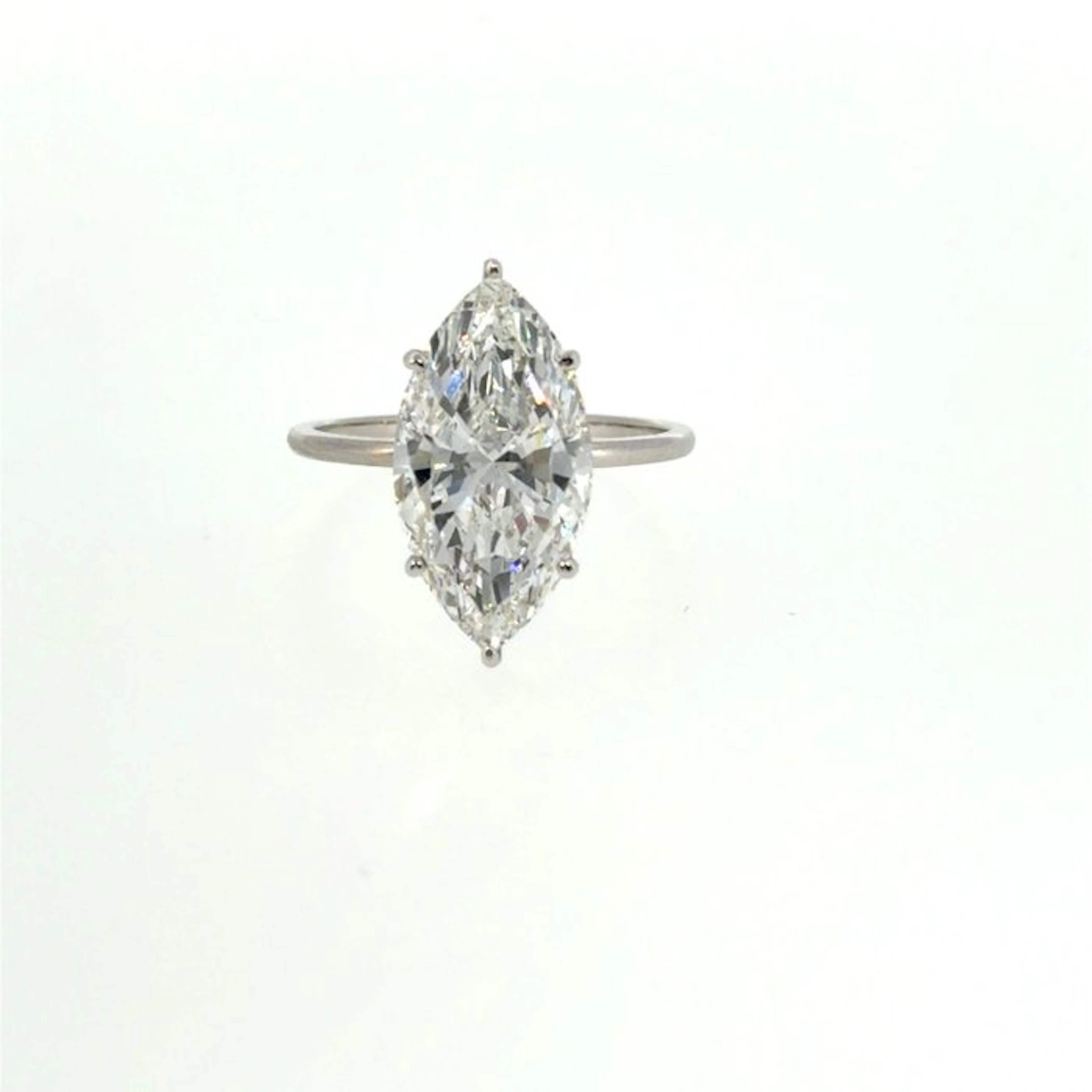 No reserve price - Ring - 14 kt. White gold - 5.01ct. tw. Diamond (Lab-grown)