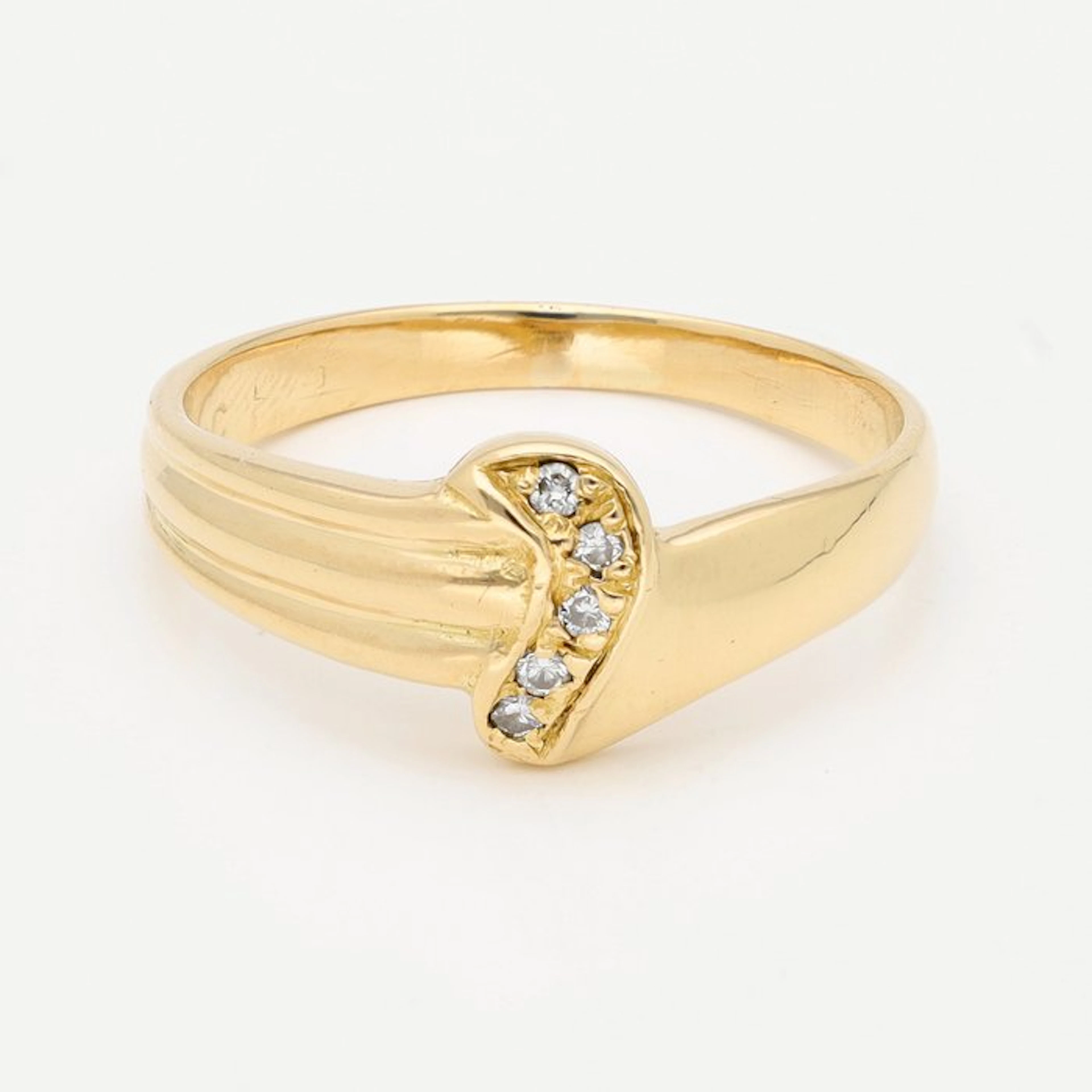 Ring - 18 kt. Yellow gold Diamond (Natural)