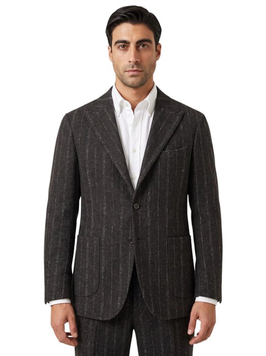 SARTITUDE NAPOLI - 50 IT - Suit Dark Gray Pinstriped Baby...