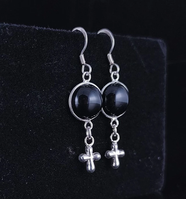 Silver - Earrings - ONIX ENERGY ABSORBER