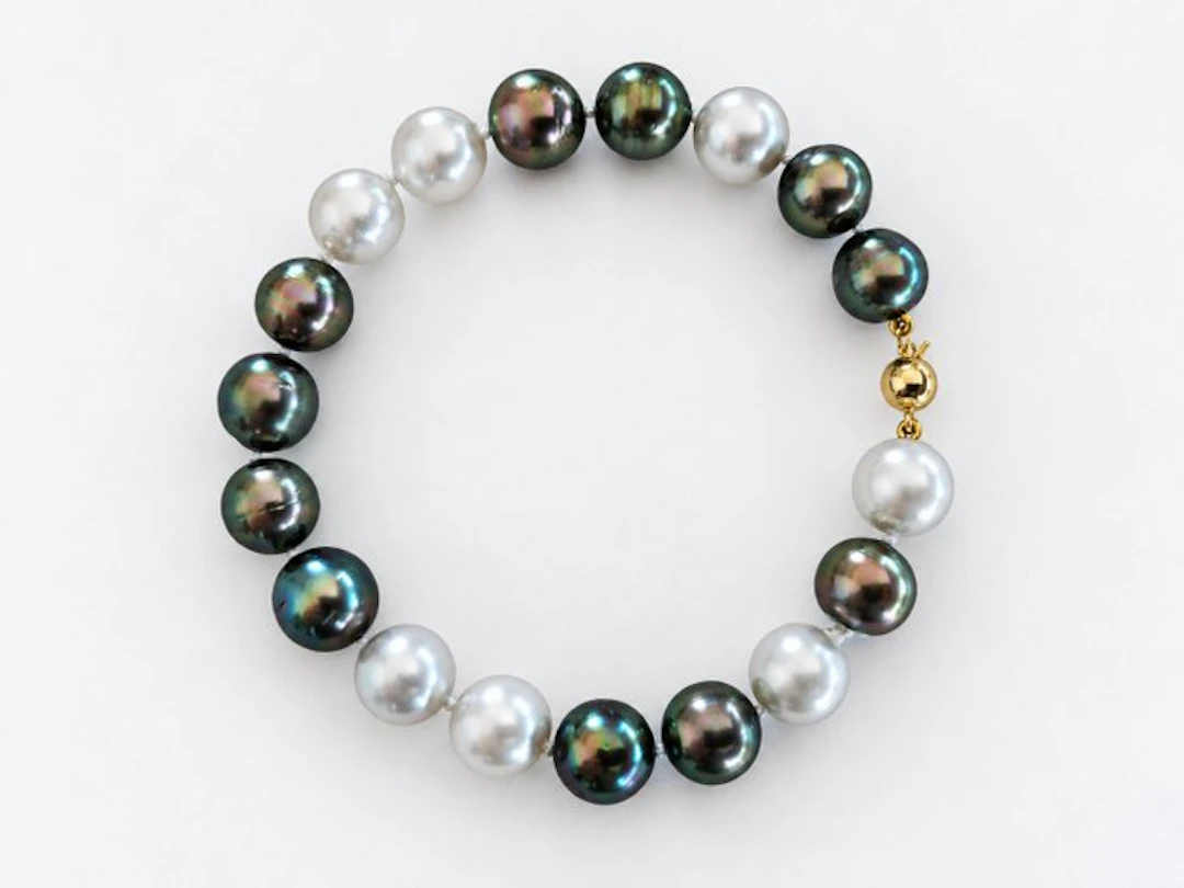 No reserve price - Bracelet Silver Pearl - Tahiti & South Sea
