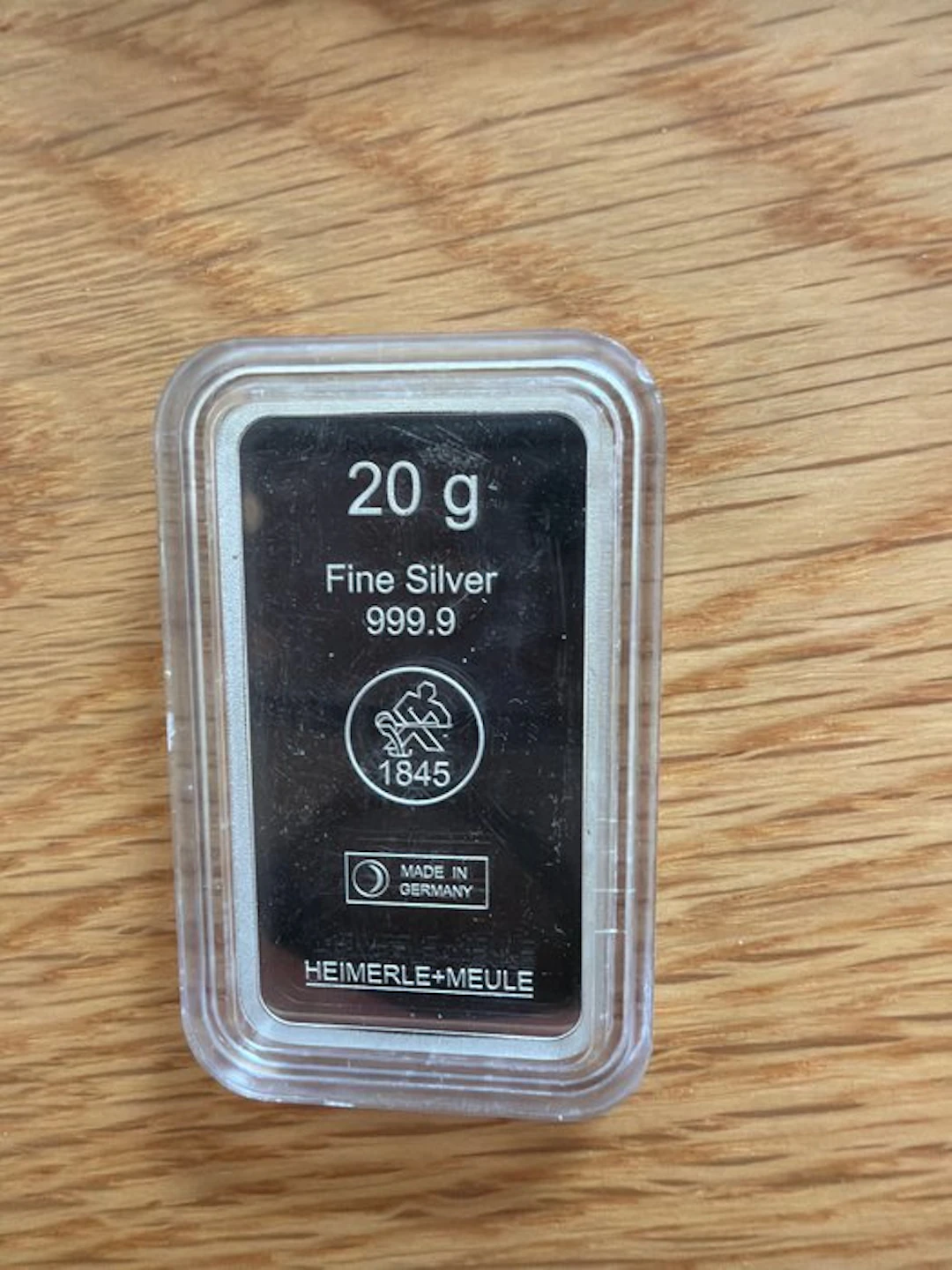 World. Silberbarren 20 g (.999) (No reserve price)