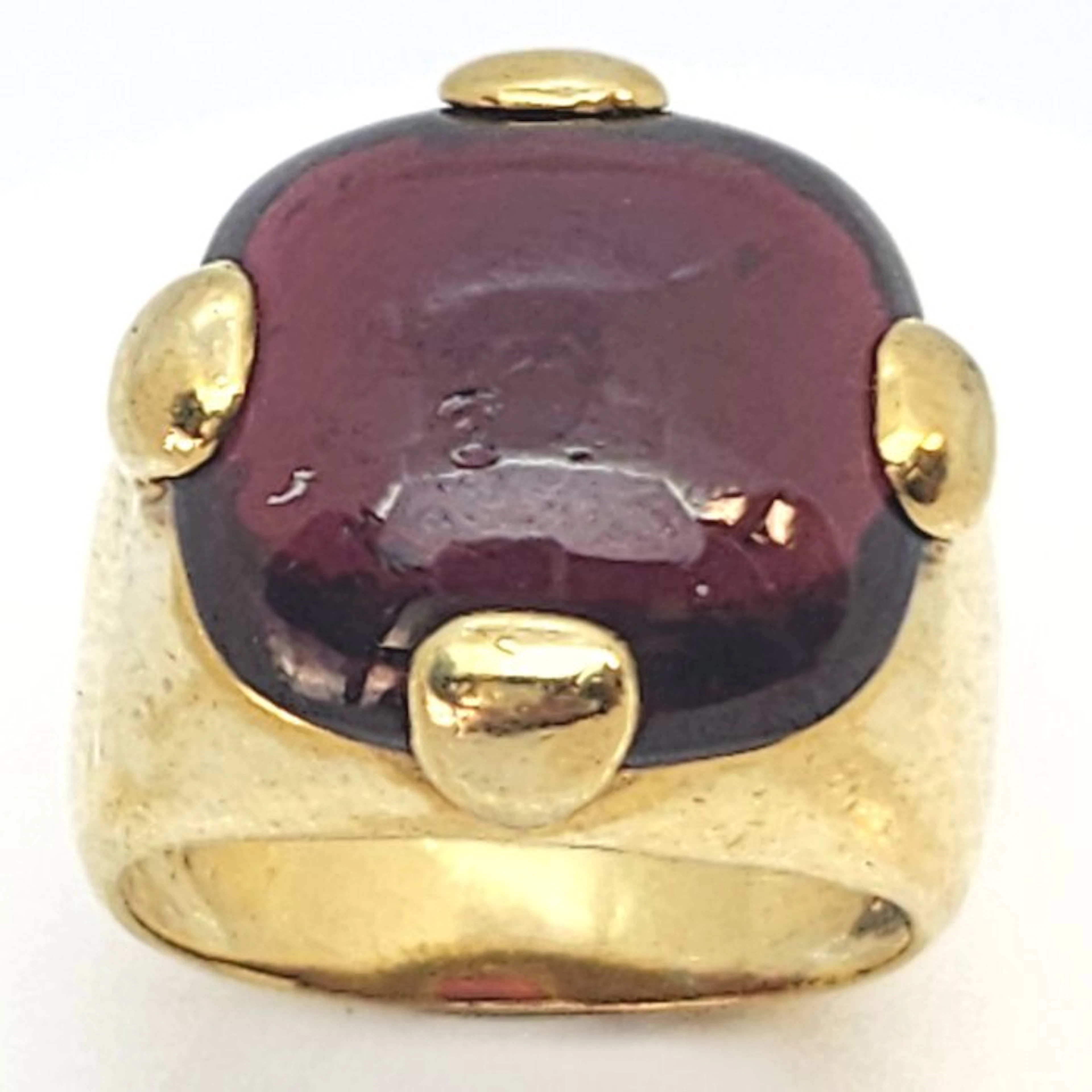 Ring - 18 kt. Yellow gold - 6.00ct. tw. Garnet