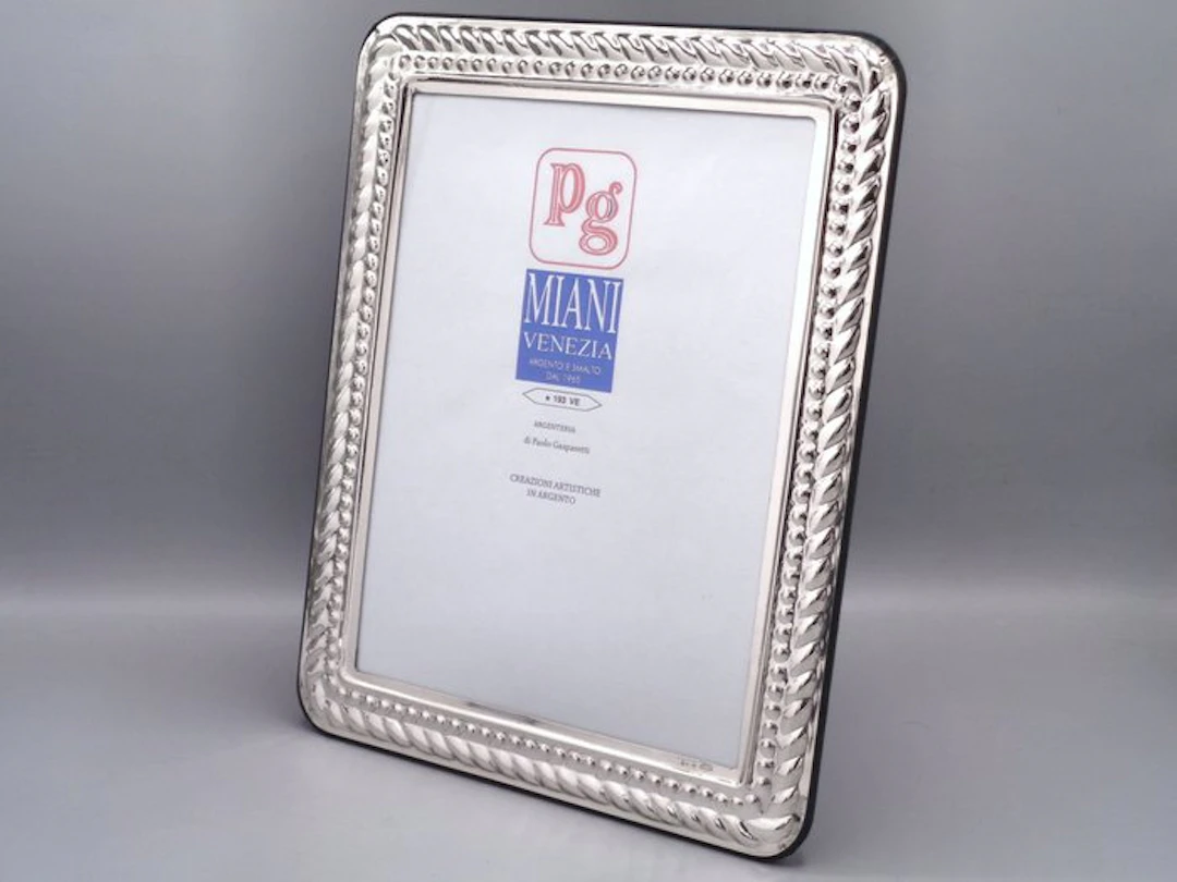 PG-Miani Argenteria - Picture frame - .925 silver - San Marco pellets 18x24