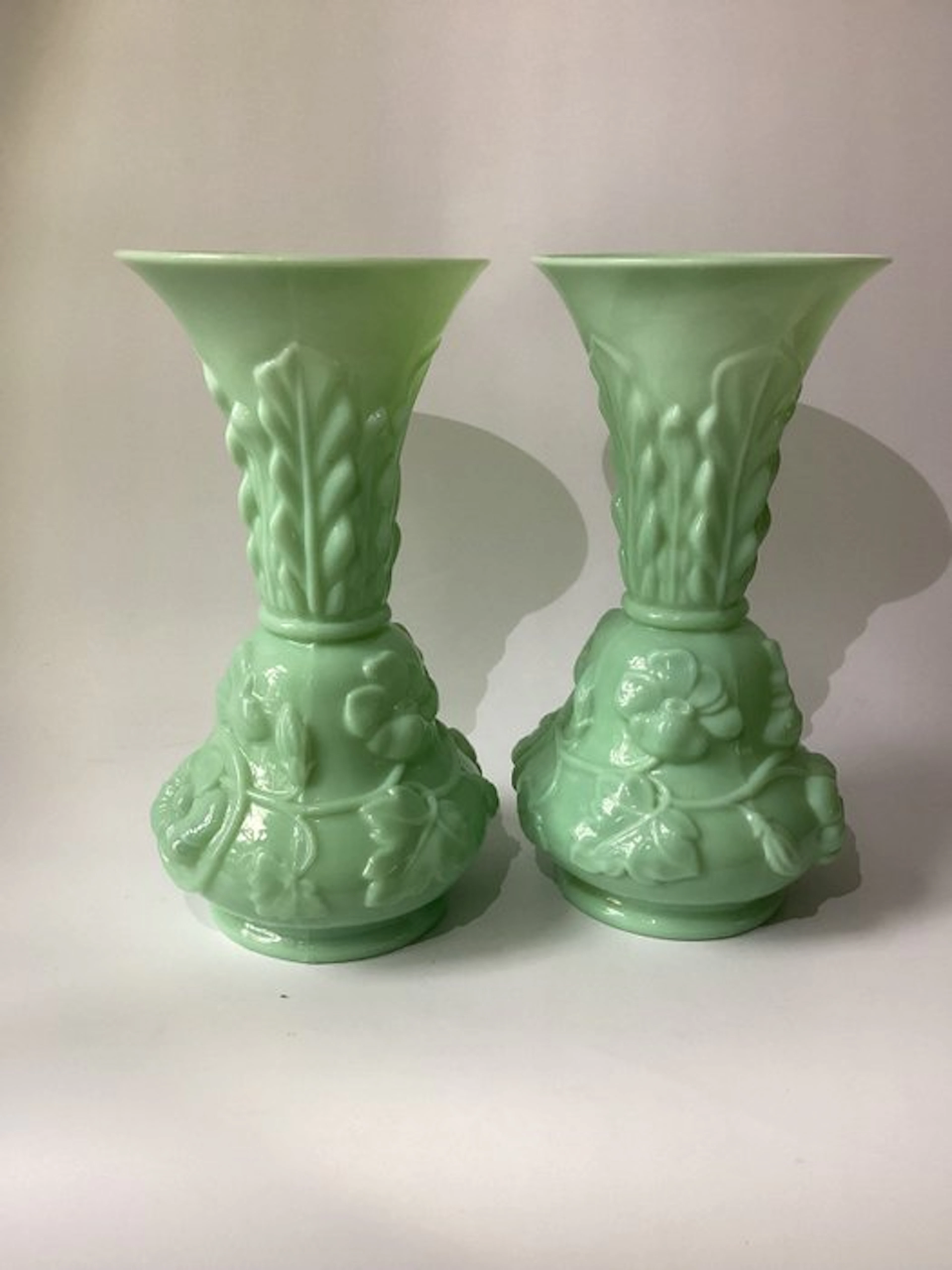 Cristallerie Saint-Louis - Vase (2) - Capucine - Frosted Perspex - Art Deco