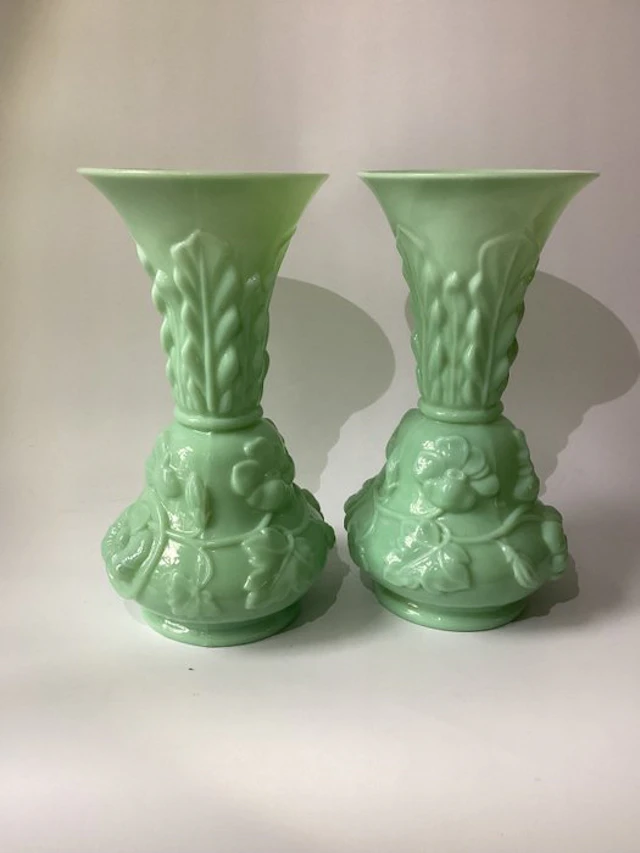 Cristallerie Saint-Louis - Vase (2) - Capucine - Frosted Perspex - Art Deco