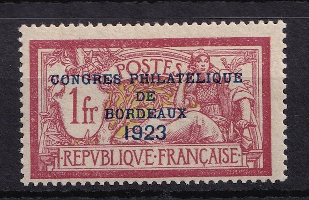 France 1923 - Signed Calves, Bordeaux Congress - Yvert n°182