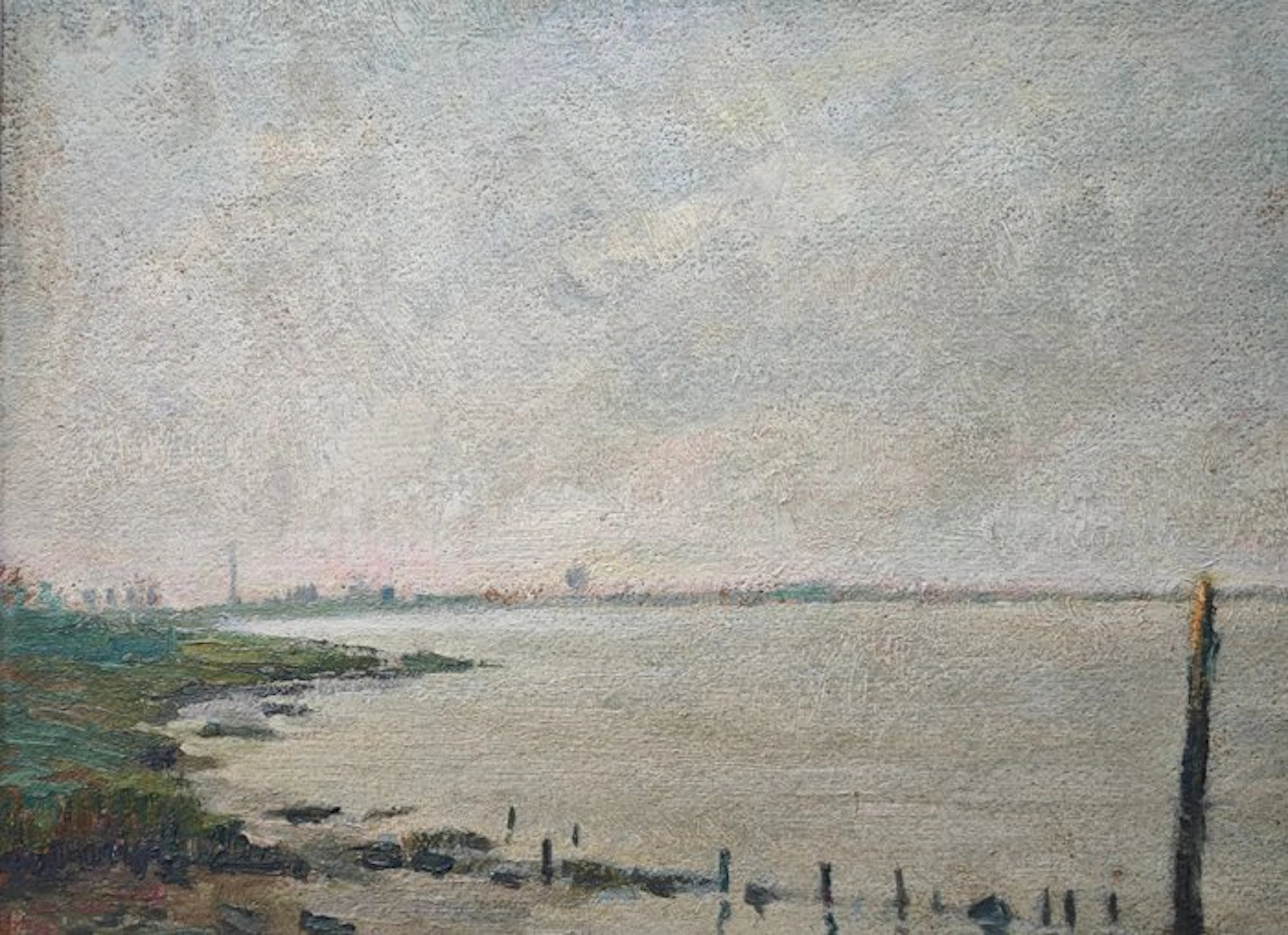 Jan De Clerck (1881-1962), Attribué à - Paysage côtier sous la brume