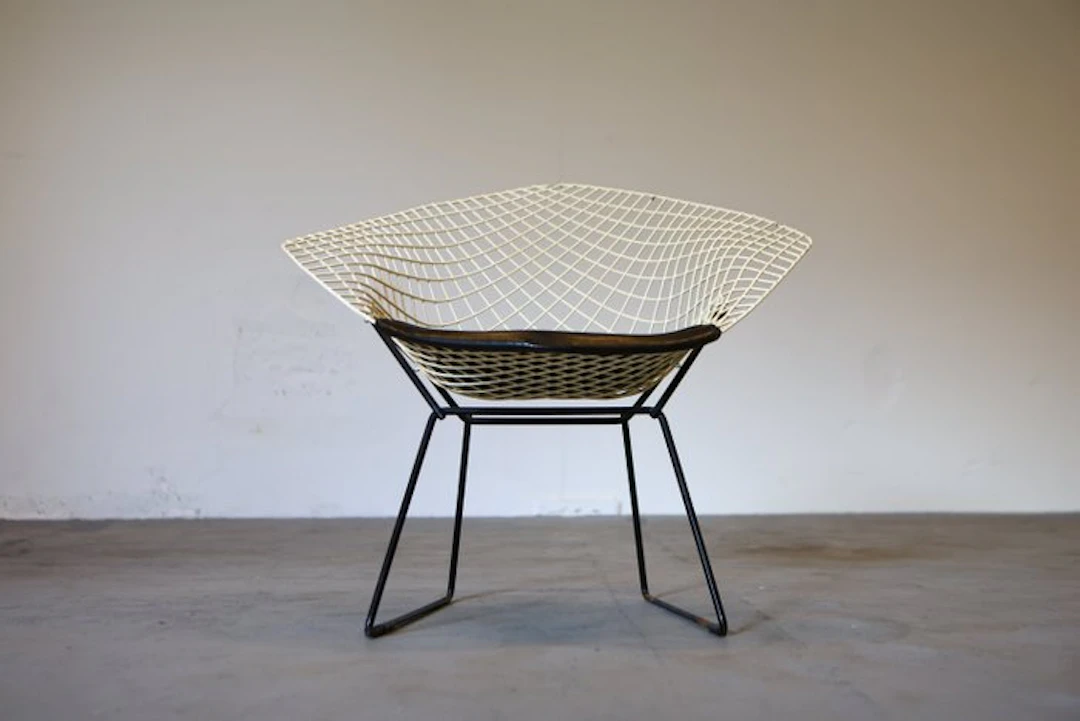 Knoll - Harry Bertoia - Armchair - Diamond Chair - Metal, Leather, Iron