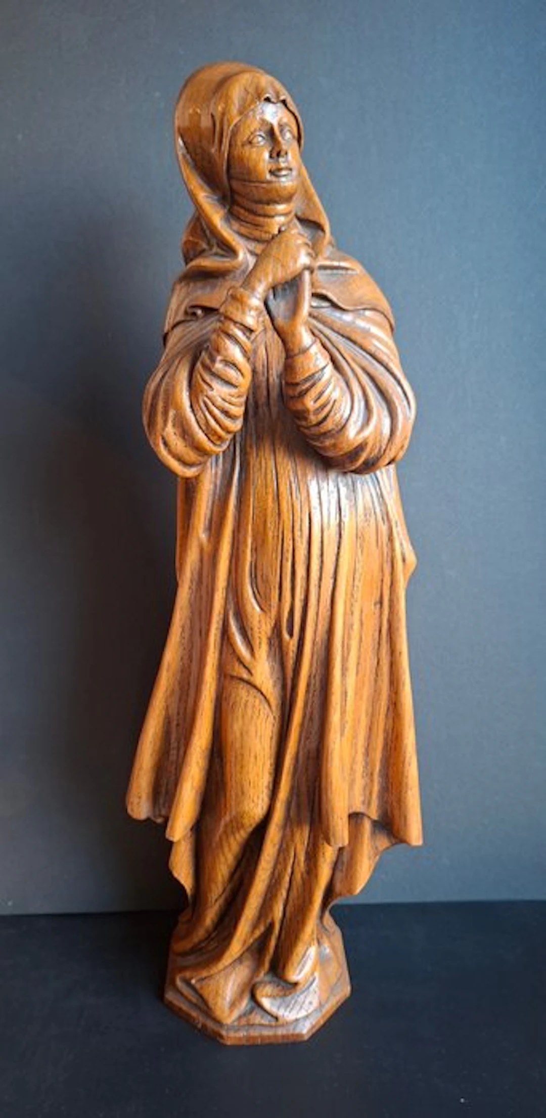 Statue, Huilende Madonna van Neurenberg - 49 cm - Oak