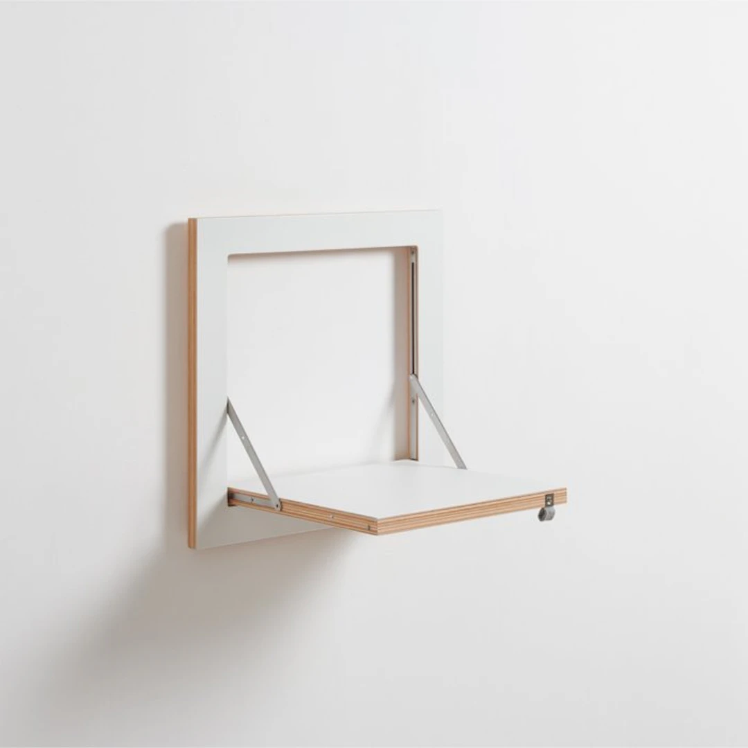 Ambivalenz - Malte Grieb - Bedside table - Fläpps Shelf 40x40-1 - White - Birch