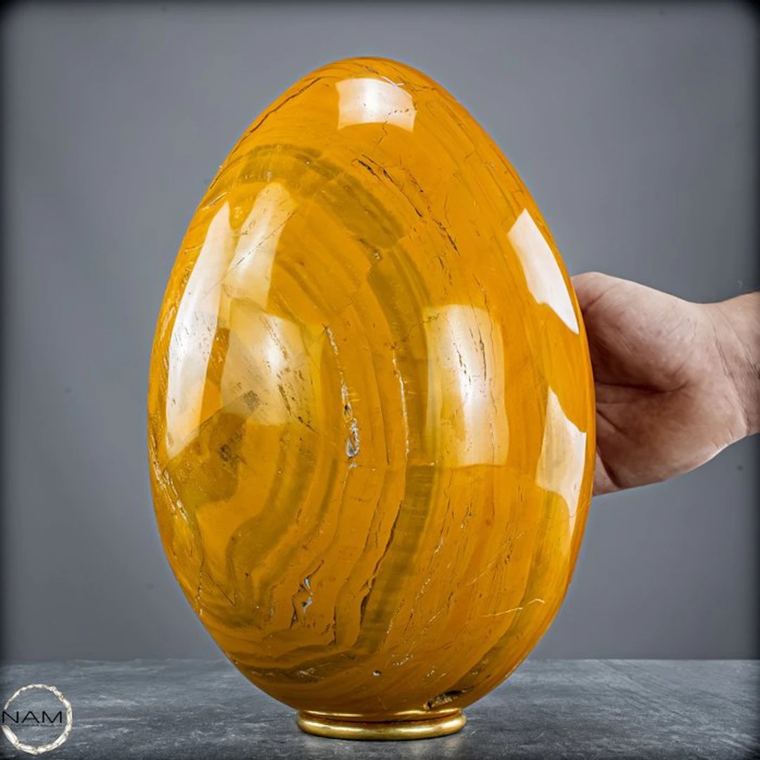 Large-format banded agate egg Of the highest quality- 10765.34 g