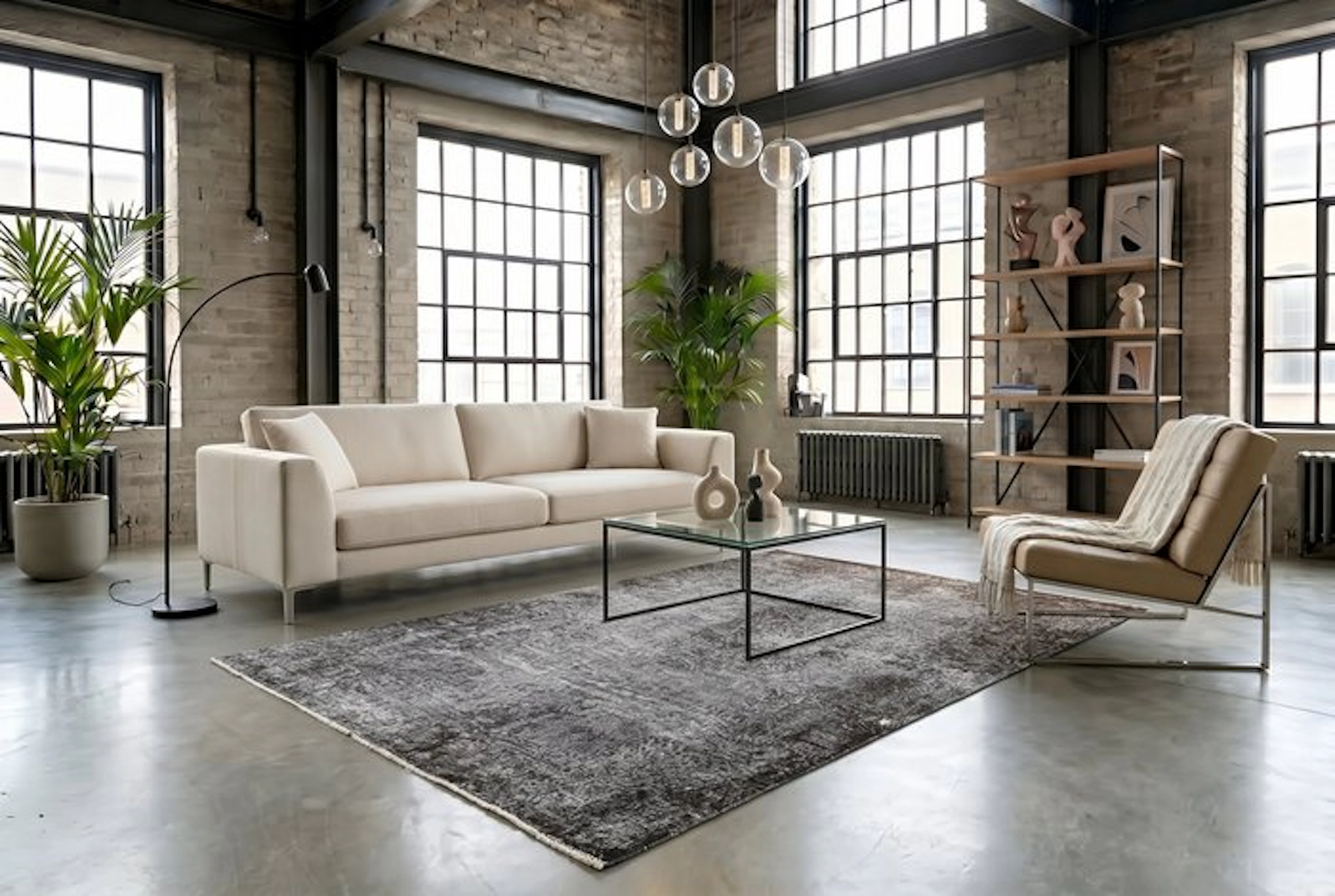 Grey super vintage - Rug - 260 cm - 165 cm - with certificate