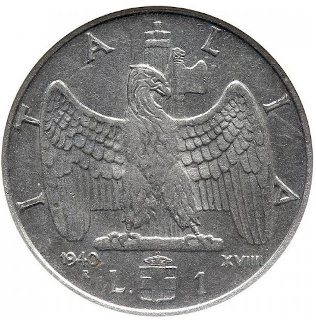 Italy. Vittorio Emanuele III. 1 Lira 1940 - NGC MS64 (No reserve price)
