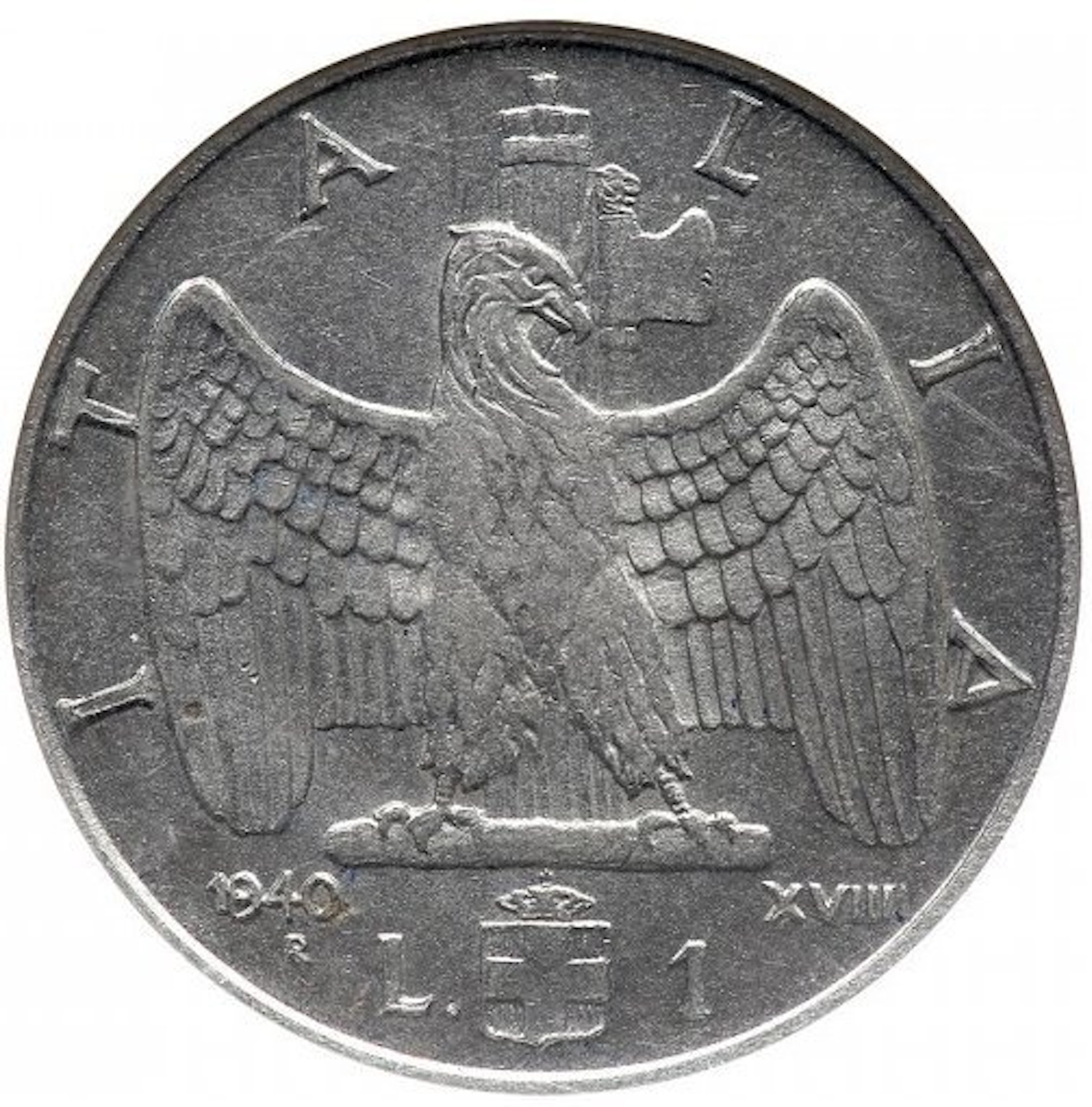 Italy. Vittorio Emanuele III. 1 Lira 1940 - NGC MS64 (No reserve price)