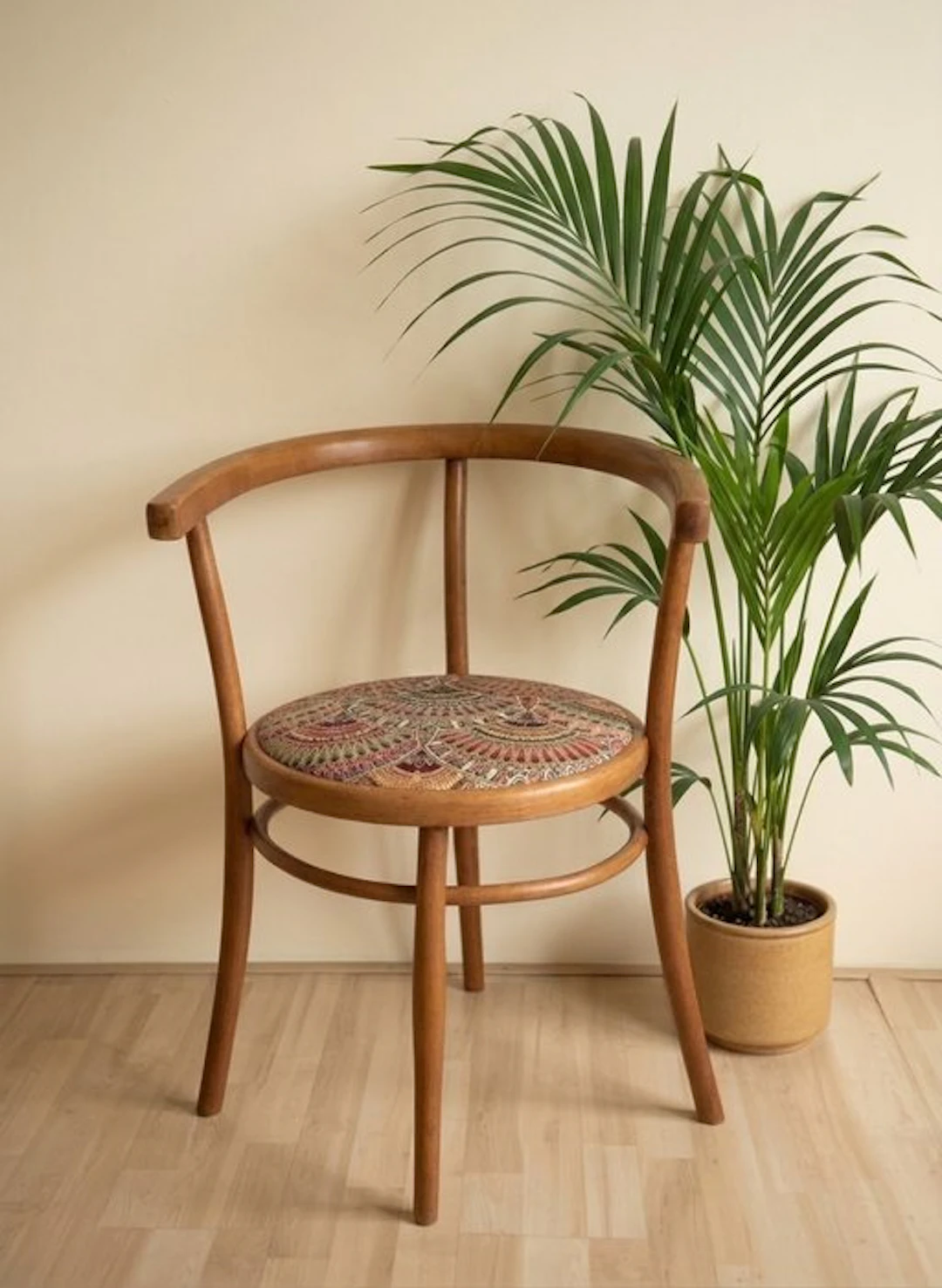 Josef Hofmann - Chair - Beech, Tapestry - Thonet style,Art Deco