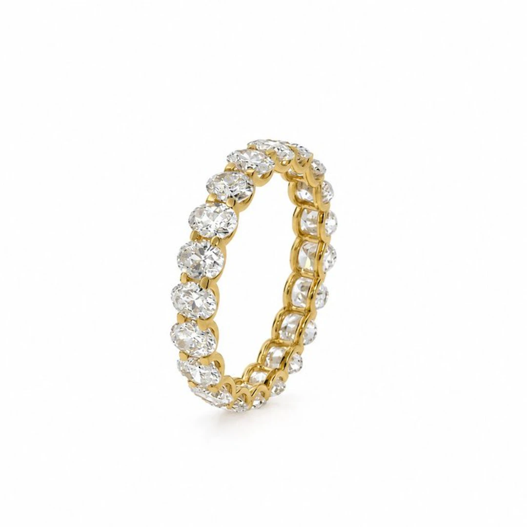 No reserve price - Ring - 14 kt. Yellow gold - 3.01ct. tw. Diamond (Lab-grown)