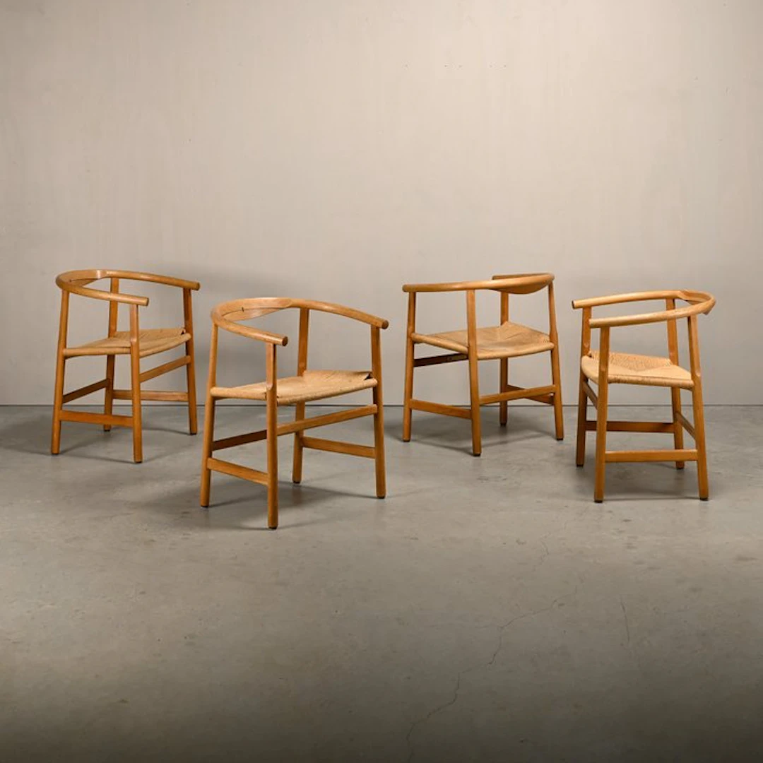 PP Møbler - Hans Wegner - Chair (4) - PP201 - Oak, Wenge, Papercord