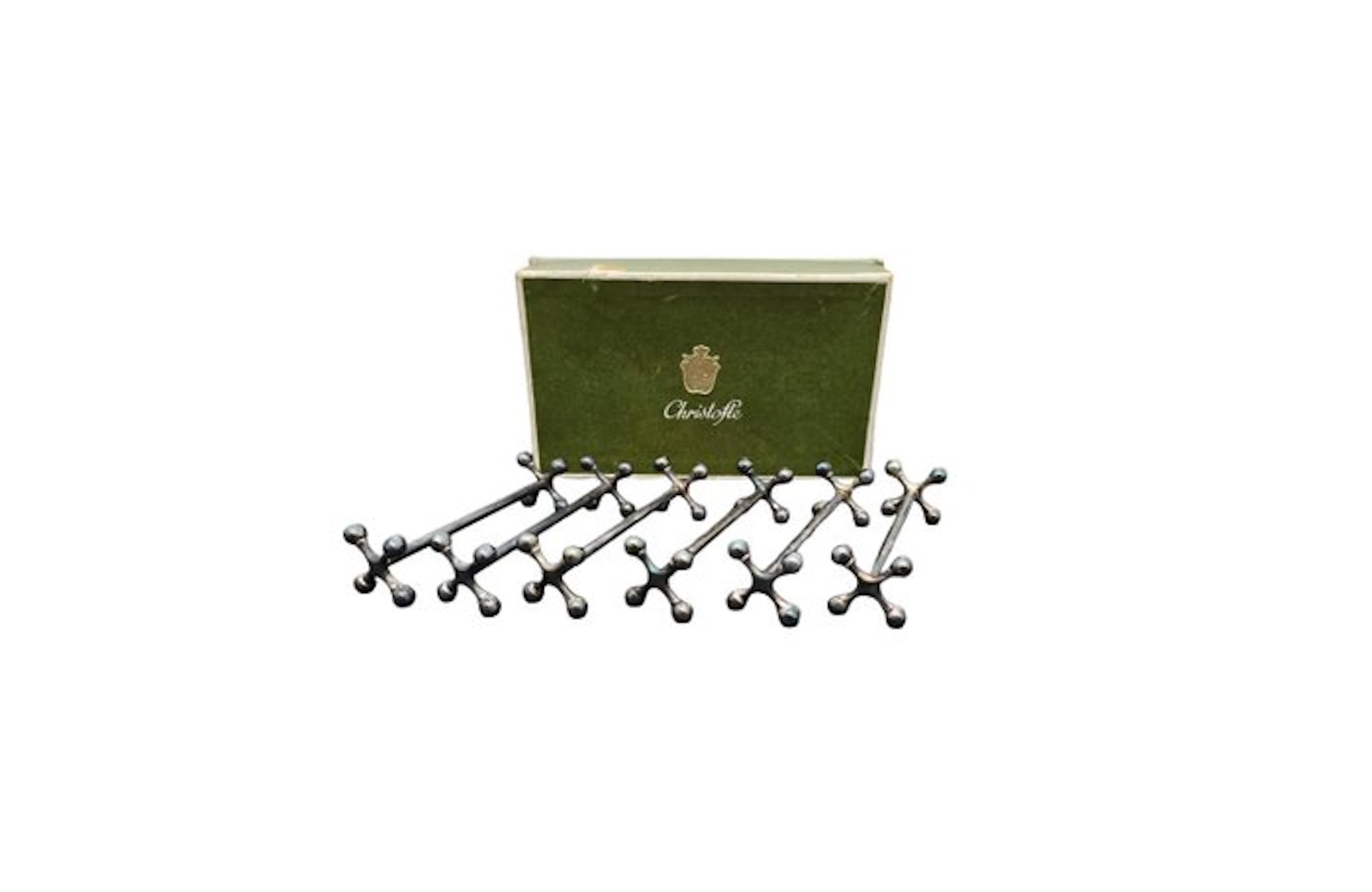 Christofle - Knife rest (6) - Silverplated - Cutlery rest