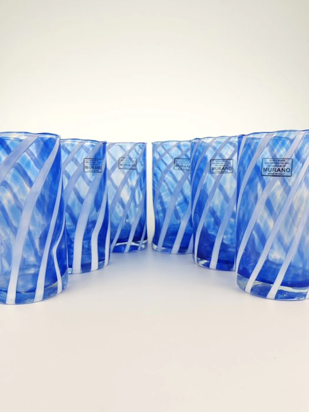 Secoloventesimo - Drinking service (6) - Murano glass - 6 Murano Rigadin