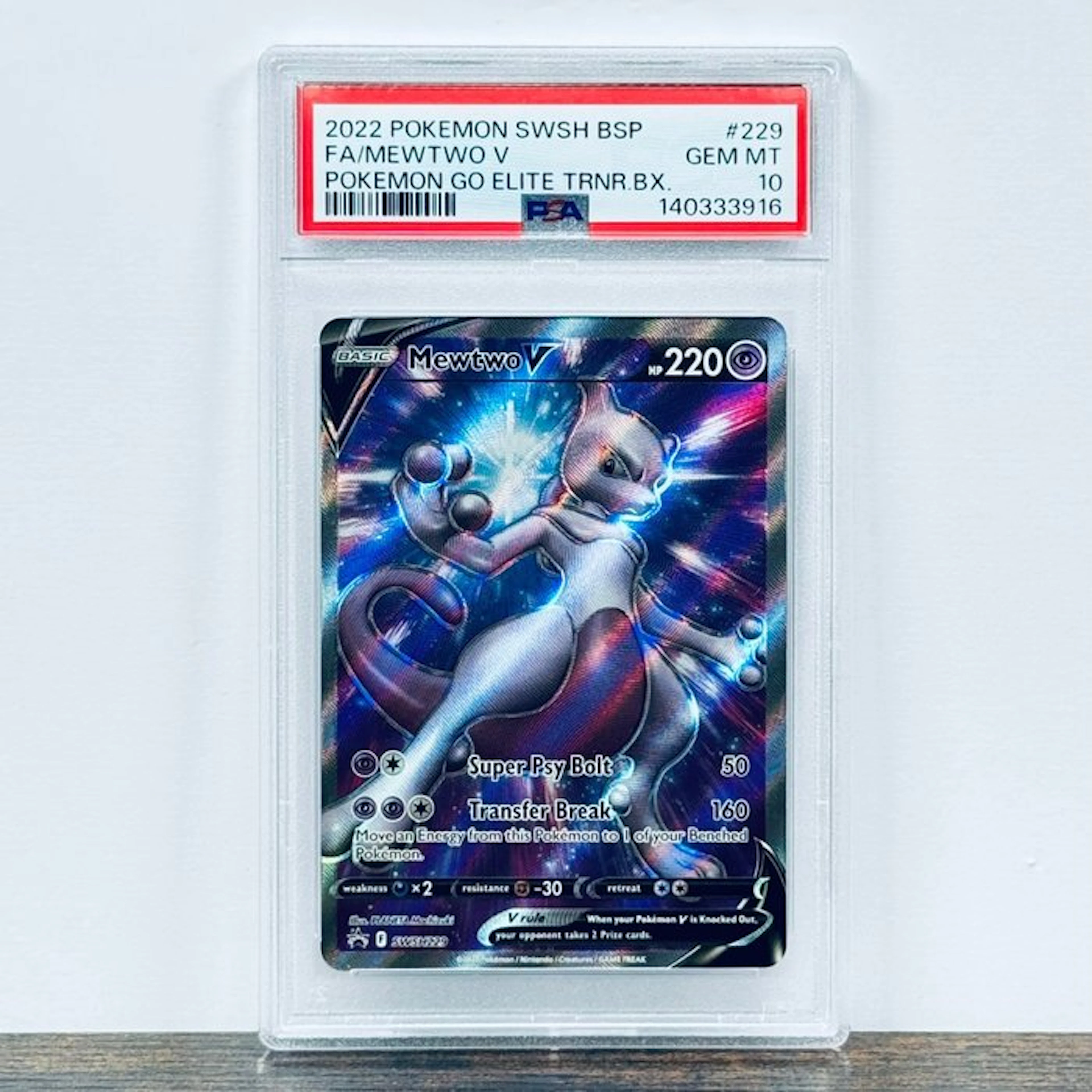 Pokémon Graded card - Mewtwo V 229 – Pokémon - PSA 10