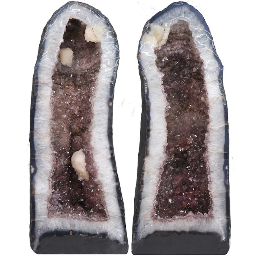 Top Quality - Sparkling Amethyst - Matched Pair Geode - 30x21x16 cm- 72 kg