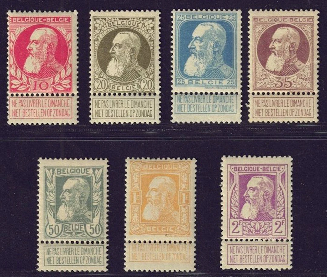 Belgium 1905 - Series "Grove Baard" the 35ct with the...