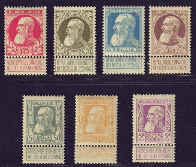 Belgium 1905 - Series "Grove Baard" the 35ct with the...