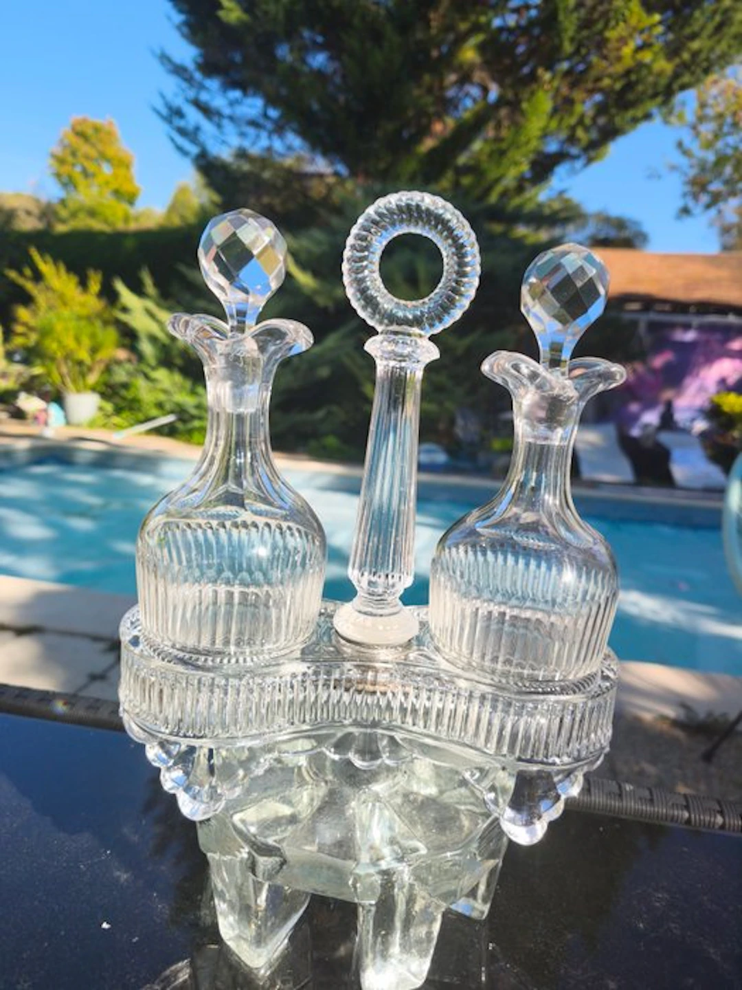 Baccarat ou Saint Louis - Cruet set - Crystal