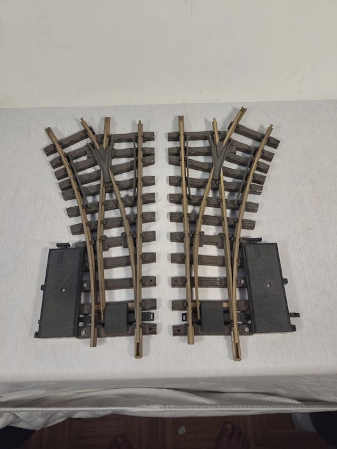 LGB G - 1200, 1206 - Model train tracks (2) - electric switch left & right