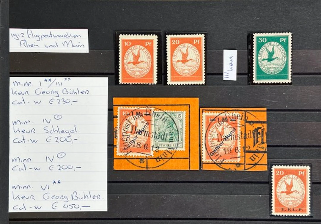 German Empire 1912/1912 - Airmail stamps