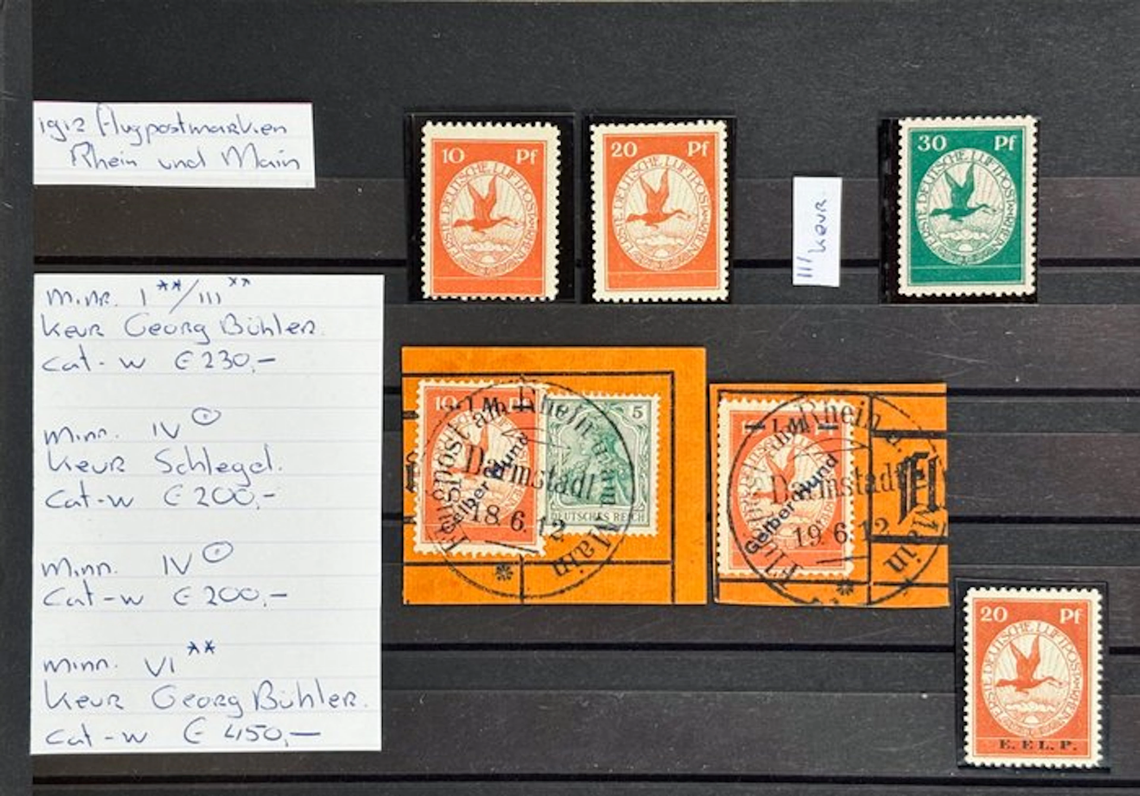 German Empire 1912/1912 - Airmail stamps