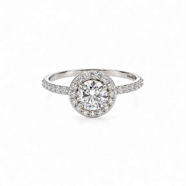 No reserve price - Ring - 14 kt. White gold - 1.03ct. tw. Diamond (Lab-grown)
