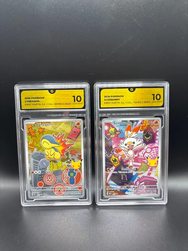 Pokémon - 2 Graded card - Cyndaquil