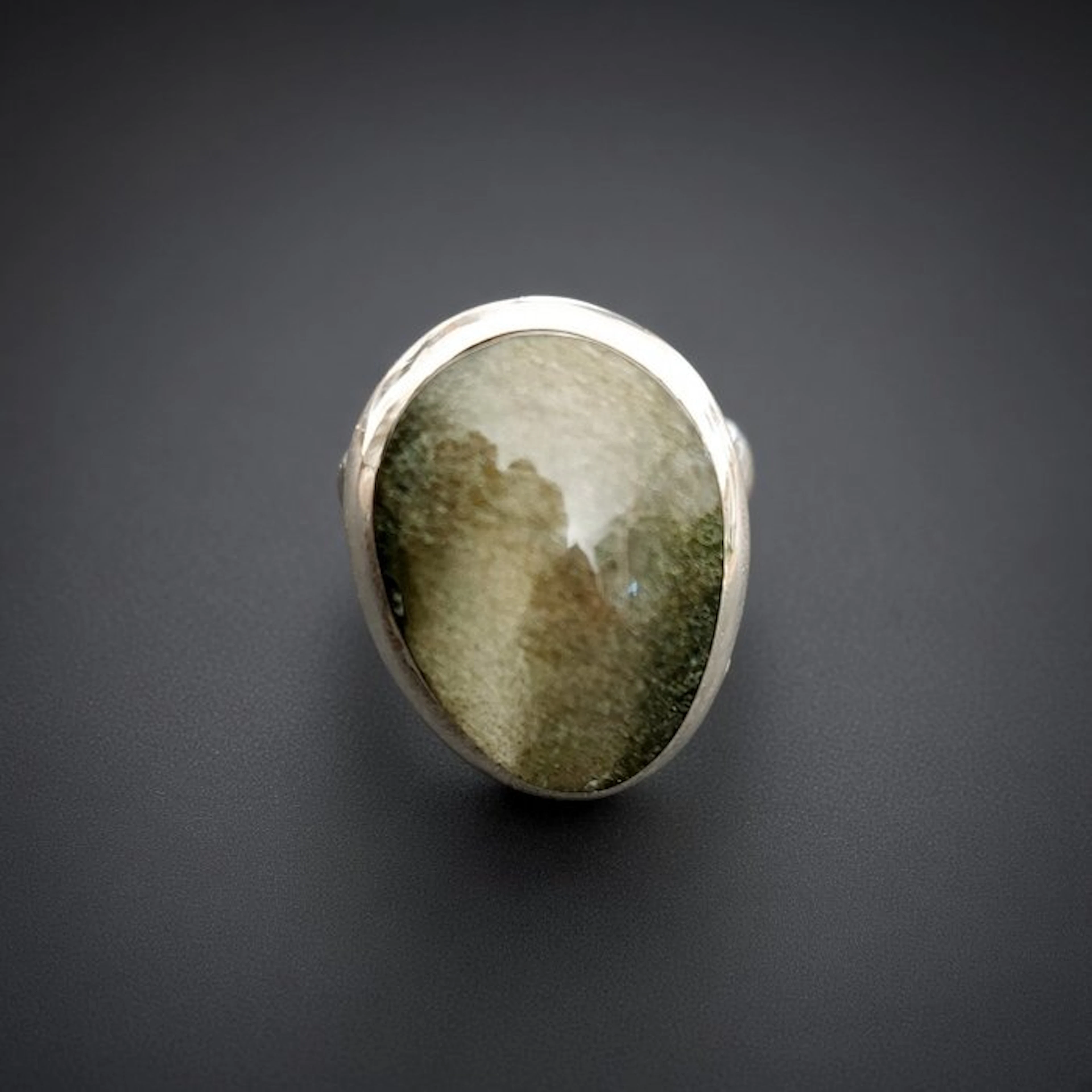 Golden obsidian ring