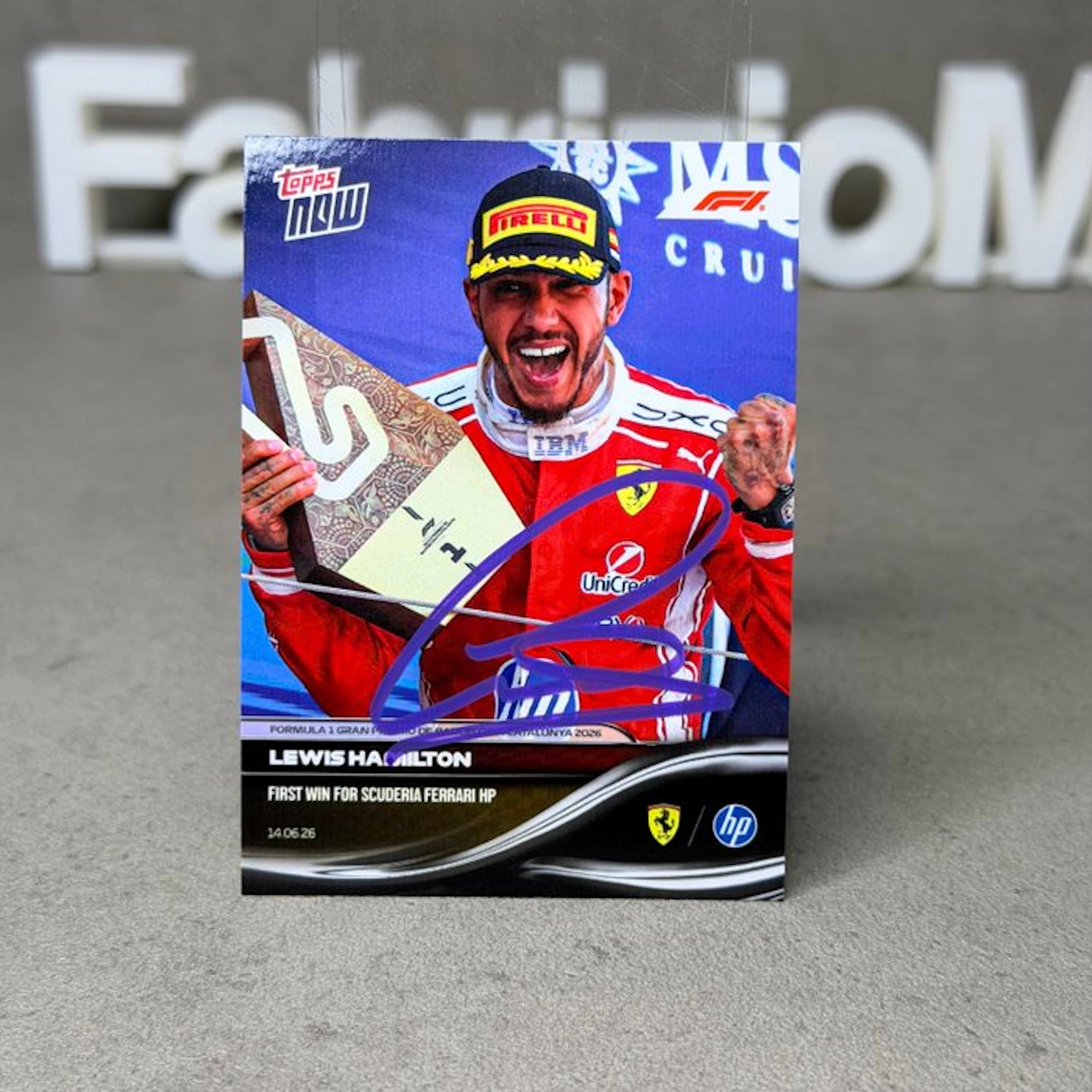 Ferrari - Topps Now - (038) Lewis Hamilton First Win for...