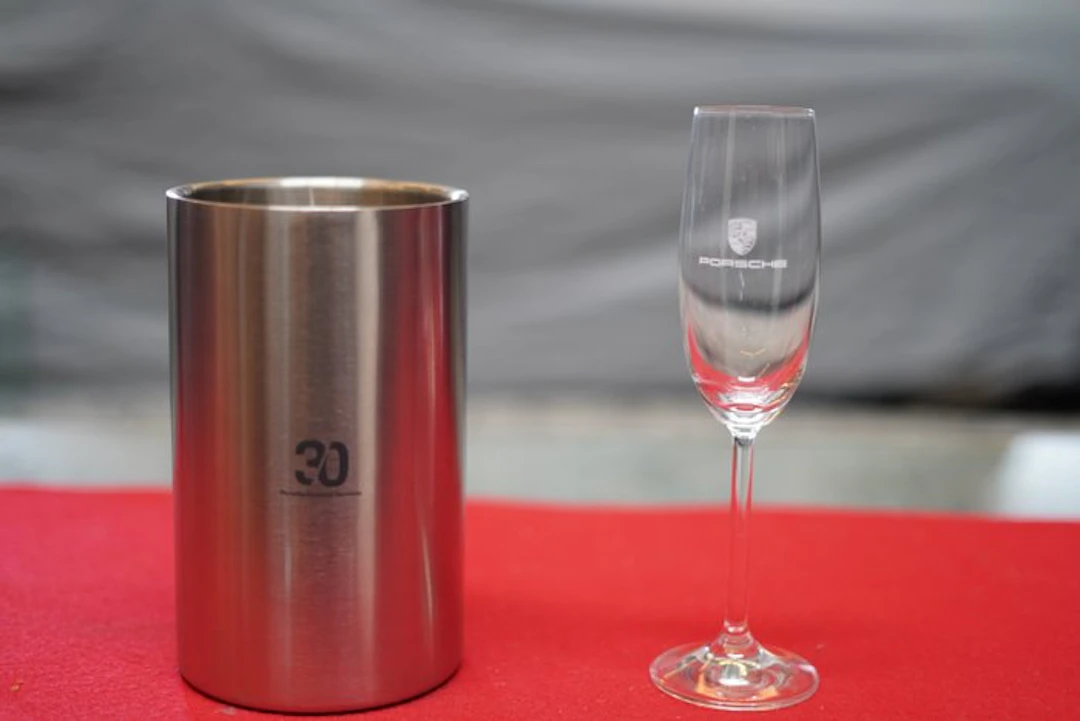 Champagne Set - Porsche - Porsche champagne flute and...