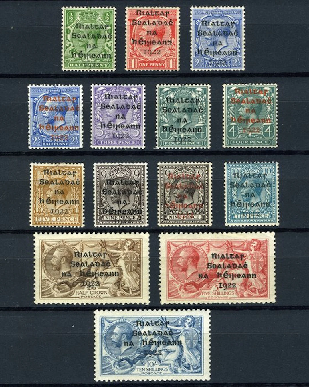 Ireland 1922 - Overprints Provisional Government - Michel 1-11