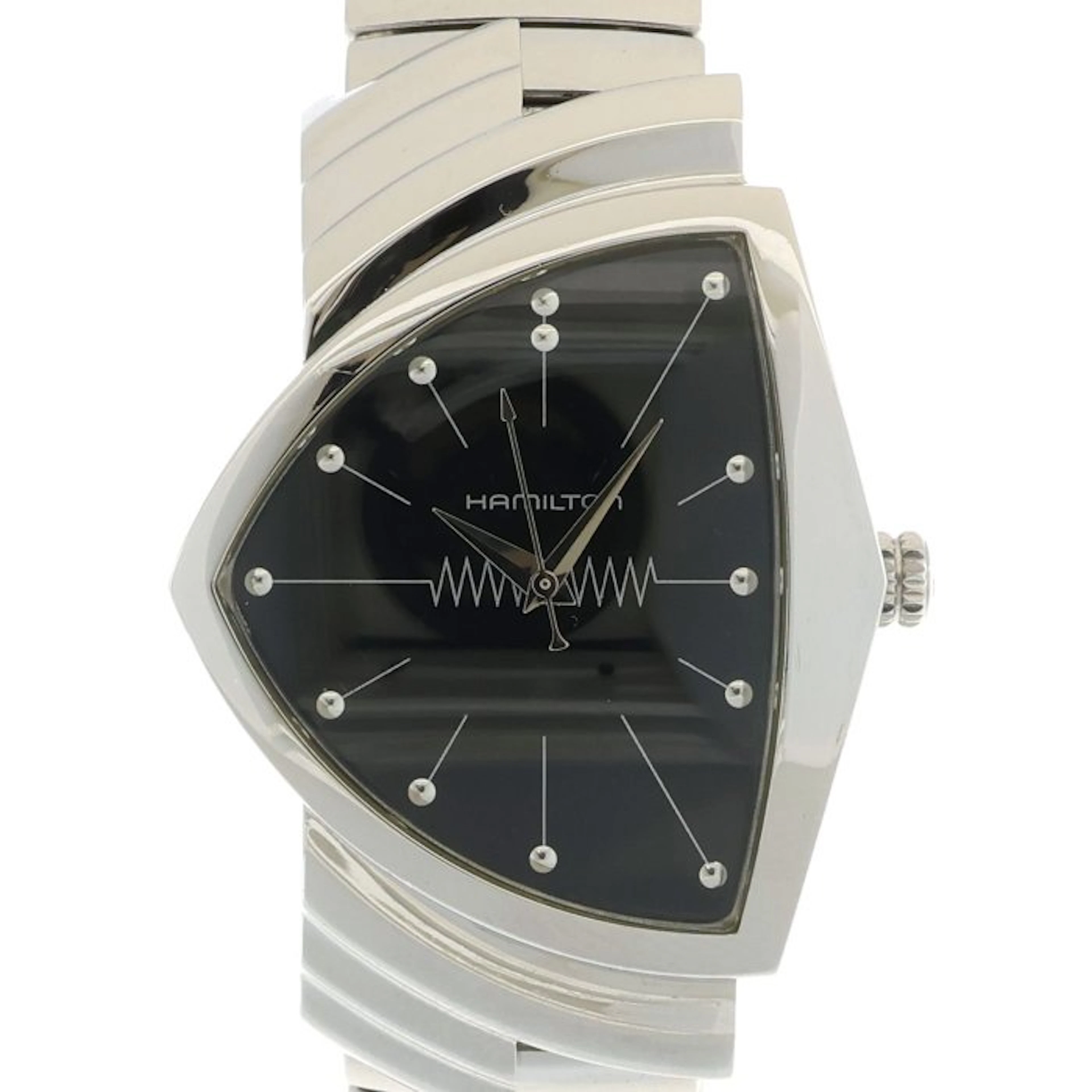 Hamilton - Ventura Quartz Black Dial Flex Bracelet...