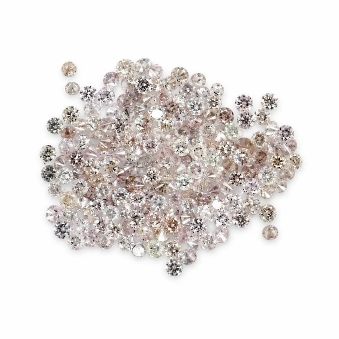No reserve price - 180 pcs Diamond (Natural coloured) - 1.01 ct - Round - Faint