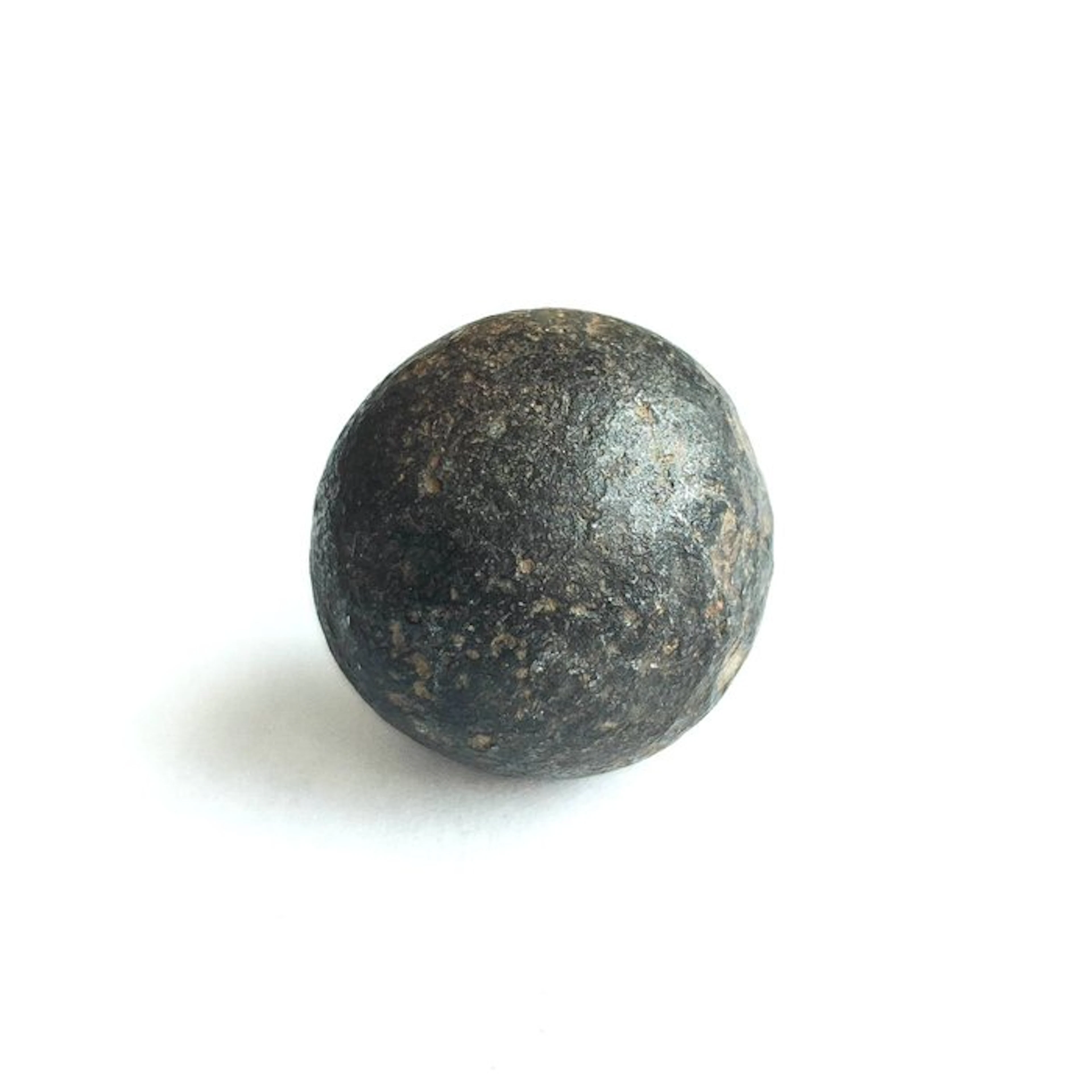 Ancient Indochinese Bronze Ball Shaped Opium Weight Bead - 25 mm