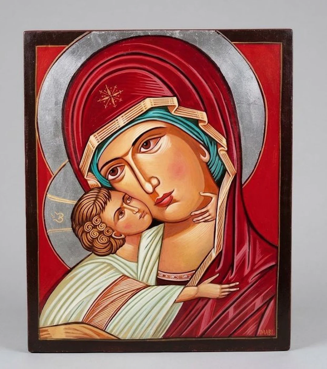 M. Palumbo - Icona Sacra - Madre del dolce bacio - 40 x 55 cm